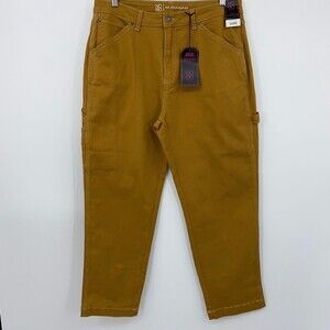 Junior's Carpenter Jeans size 5 camel Brown High Rise relaxed fit stretch denim